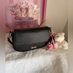 Juicy couture stay away xbody flap shoulder bag beaded juicy bear charm